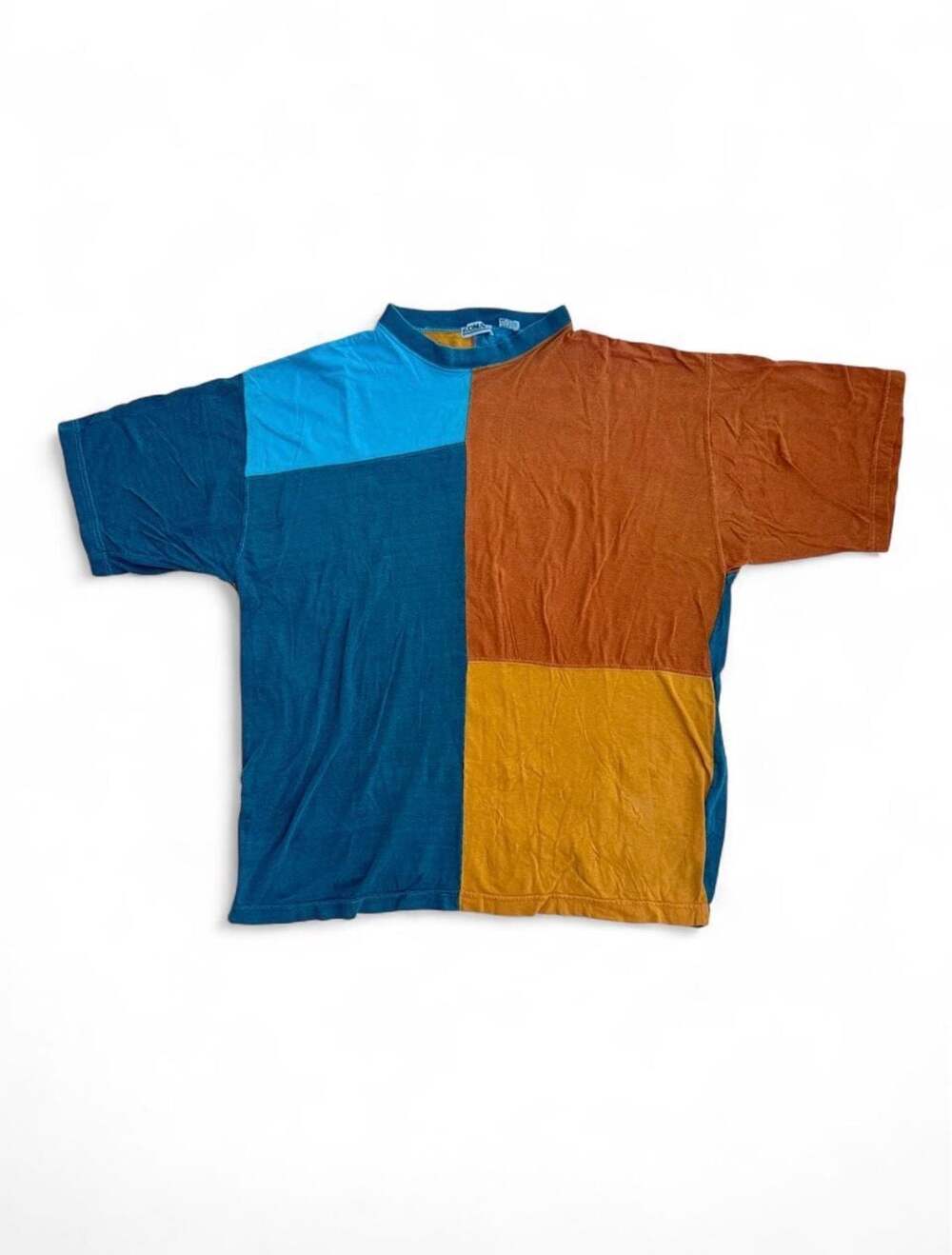 Vintage Koman Color Block Short Sleeve T-Shirt Size Large